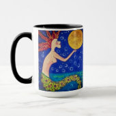 Mermaid Holding Moon Mug Mok (Links)