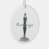 Mermaid Holding Star Thunder_Cove Keramisch Ornament (Rechts)