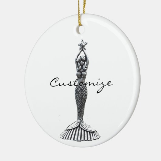 Mermaid Holding Star Thunder_Cove Keramisch Ornament (Links)