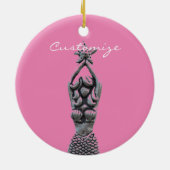 Mermaid Holding Star Thunder_Cove Keramisch Ornament (Achterkant)