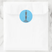 Mermaid Holding Star Thunder_Cove Ronde Sticker (Tas)