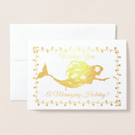 Mermaid Holiday-kaart Folie Kaarten