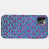 Mermaid Hot Pink Faux Glitter Ombre Case-Mate iPhone Case (Achterkant (horizontaal))