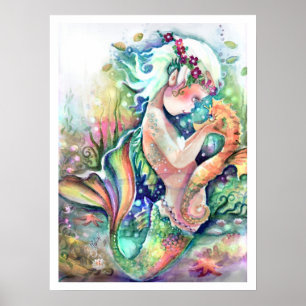 "Mermaid houdt van haar Seahorse" Poster