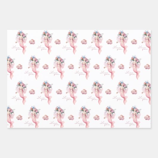 Mermaid I Love You Wrapping Paper Set (Voorkant)