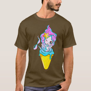 Mermaid Ice Cream Cone Schattige magisch mythisch T-shirt
