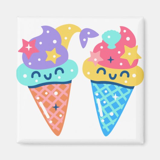 Mermaid icecream magneet (Voorkant)