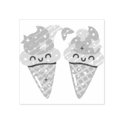 Mermaid icecream rubberstempel (Afrduk)