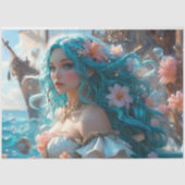 Mermaid Icy Blue - Pirates Cove coupage Tissuepapier (Voorkant)