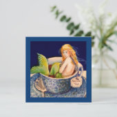 Mermaid II Tea Party-uitnodigingen Kaart (Staand voorkant)