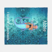 Mermaid - Ik geloof in Mermaids Fleece Blanket (Voorkant (Horizontaal))