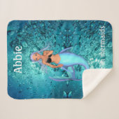 Mermaid - Ik geloof in Mermaids Sherpa Deken (Voorkant (horizontaal))