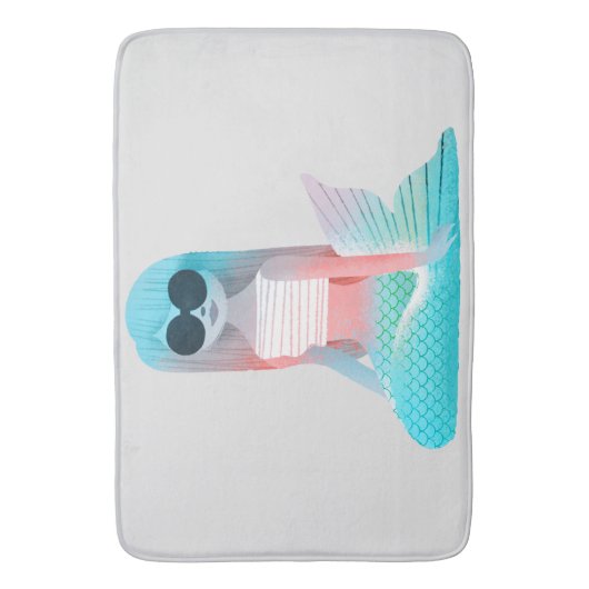 Mermaid-illustratie Badmat (Voorkant Verticaal)