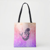 Mermaid Impressionist Ombré Painting Tote Bag (Voorkant)