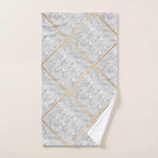 MERMAID INSPIRED BLACK & WHITE DESIGN BATH TOWEL BAD HANDDOEK (Handdoek)