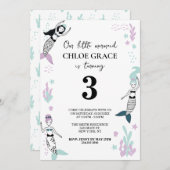 Mermaid Invitation Kaart (Voorkant / Achterkant)