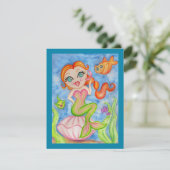Mermaid Invitation Kaart (Staand voorkant)