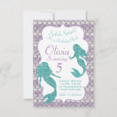 Mermaid Invitation, namens de Zee partij Kaart (Voorkant)