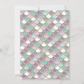 Mermaid Invitation onder het Zee Birthday Sparkle Kaart (Achterkant)