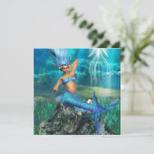 Mermaid Invitations Kaart (Staand voorkant)
