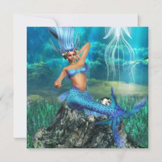 Mermaid Invitations Kaart (Voorkant)