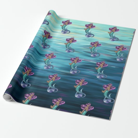Mermaid Iole Cadeaupapier (Uitgerold)