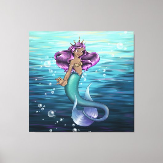Mermaid Iole Canvas Afdruk (Voorkant)