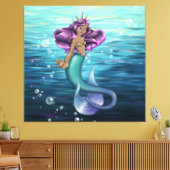 Mermaid Iole Canvas Afdruk (Insitu (Woonkamer))