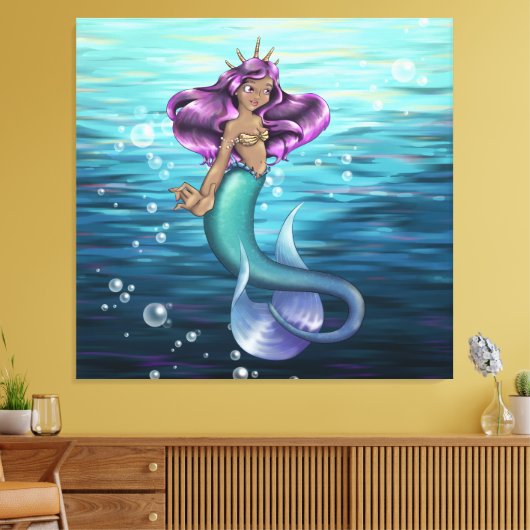 Mermaid Iole Canvas Afdruk (Insitu (Woonkamer))