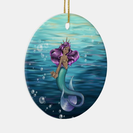 Mermaid Iole Keramisch Ornament (Rechts)