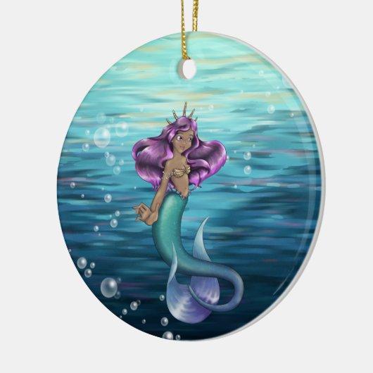 Mermaid Iole Keramisch Ornament (Links)
