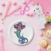 Mermaid Iole Papieren Bordje (Feest)