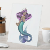 Mermaid Iole Reclamebord Met Voetstuk (Insitu)