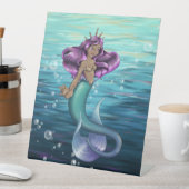 Mermaid Iole Reclamebord Met Voetstuk (Insitu)
