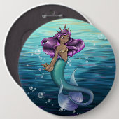 Mermaid Iole Ronde Button 6,0 Cm (Voorkant /achterkant)