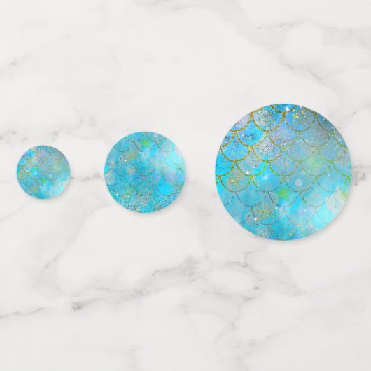 Mermaid Iridescent Pearl Shimmer Birthday Party Confetti (Voorkanten)