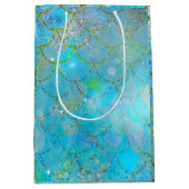 Mermaid Iridescent Pearl Shimmer Birthday Party Medium Cadeauzakje (Voorkant)