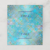 Mermaid Iridescent Pearl Shimmer Birthday Party Plaatskaartje (Buitenkant ongevouwen)