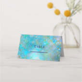 Mermaid Iridescent Pearl Shimmer Birthday Party Plaatskaartje (Voorkant)
