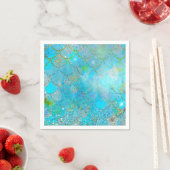 Mermaid Iridescent Pearl Shimmer Birthday Party Servet (Insitu)