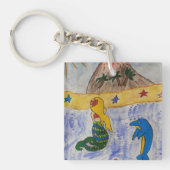 Mermaid Island acryl sleutelhanger (voorkant)