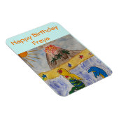 Mermaid Island Birthday Flexible Magnet Magneet (Rechterzijde)