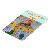 Mermaid Island Birthday Flexible Magnet Magneet (Linkerzijde)