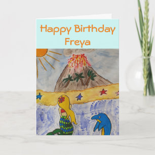 Mermaid Island Birthday Kaart