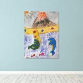 Mermaid Island Canvas Afdruk (Insitu (Houten vloer))