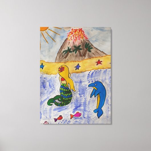 Mermaid Island Canvas Afdruk (Voorkant)