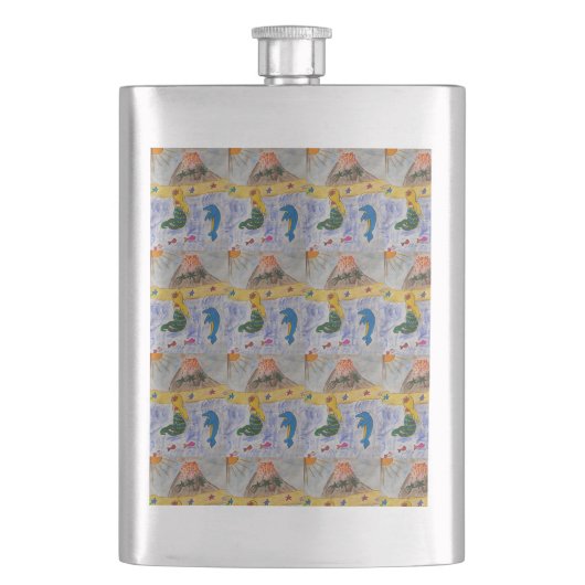 Mermaid Island Classic Flask Flacon (Voorkant)
