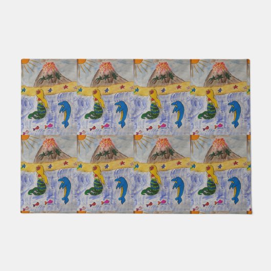 Mermaid Island Deurmat (Voorkant)