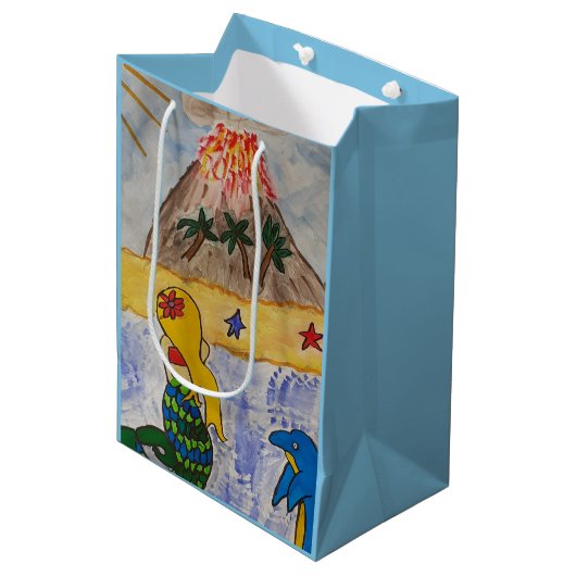 Mermaid Island Gift Bag Medium Cadeauzakje (Voorkant Gekanteld)