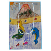 Mermaid Island Gift Bag Medium Cadeauzakje (Achterkant)